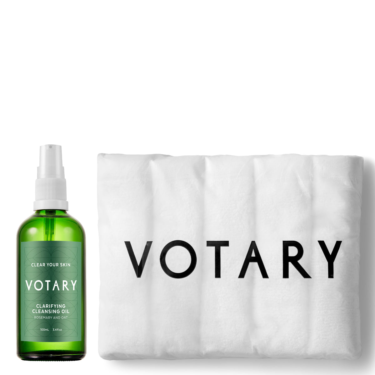 Clarifying Cleansing Oil and Pack of 5 Face Cloths