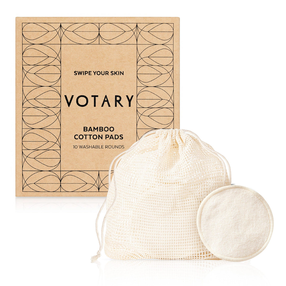 Pack of 10 Bamboo Cotton Pads Votary Luxury Skincare VOTARY US